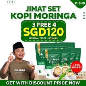 JIMAT SET - 3 PERCUMA 4 PACK MORINGA